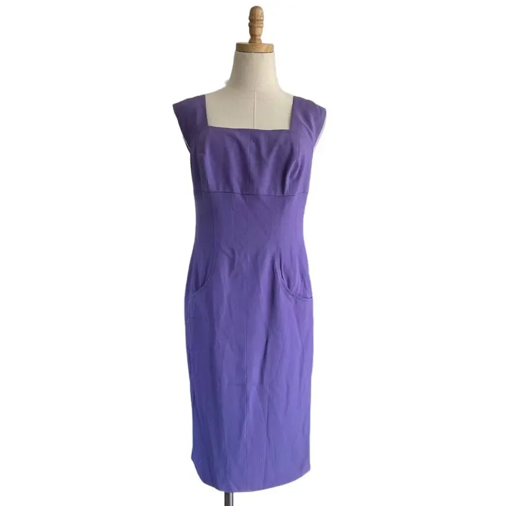 1997 Purple Chanel Sheath Dress